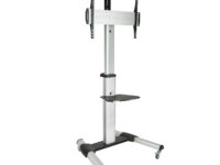 TooQ FS1870M-B soporte para pantalla de señalización 94 cm (37') Negro, Plata