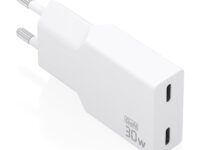 AISENS Cargador Ultra Delgado GaN 30W, 2xUSB-C PD3.0, Blanco