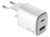 Celly UPTC1USB1USBC35 cargador de dispositivo móvil Universal Blanco Corriente alterna Carga rápida Interior