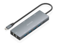 AISENS USB-C Dock 9 en 1, USB-C A 1xHDMI, 1xDisplayPort, 1xRJ45, 4xUSB-A 5G, 1xUSB-C 5G, 1xUSB-C PD100W, Gris, 20cm