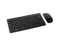 TooQ Teclado compacto + Ratón slim inalámbrico, Negro