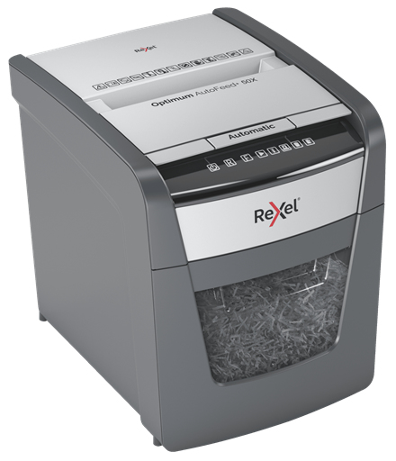 Rexel Optimum AutoFeed+ 50X triturador de papel Corte cruzado 55 dB 22 cm Negro, Gris - Imagen 3